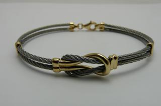 Bracelet or et acier